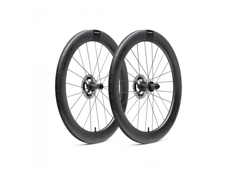 Scope Cycling R6 V2 65mm Road Wheelset Disc Brake Black Shimano Carbon click to zoom image