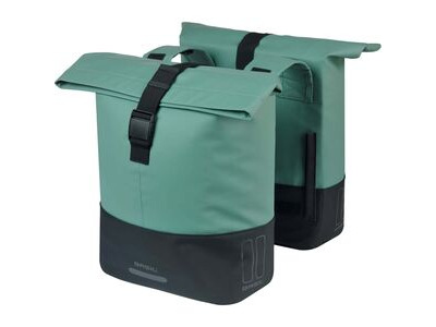 Basil Cove double pannier bag, green