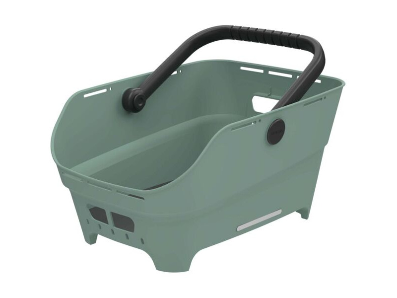 Basil Cento Neo rear basket, silvergreen click to zoom image