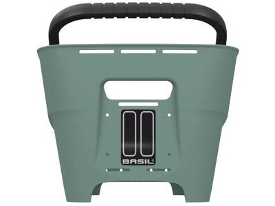 Basil Cento Neo rear basket, silvergreen click to zoom image