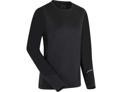 MADISON Flux Women's Long Sleeve Trail Jersey, black perforated bolts click to zoom image
