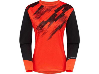 MADISON Flux Women's Long Sleeve Trail Jersey, magma red / black