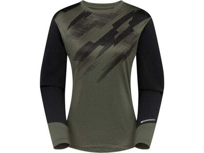 MADISON Flux Women's Long Sleeve Trail Jersey, midnight green / black