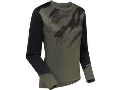 MADISON Flux Women's Long Sleeve Trail Jersey, midnight green / black click to zoom image