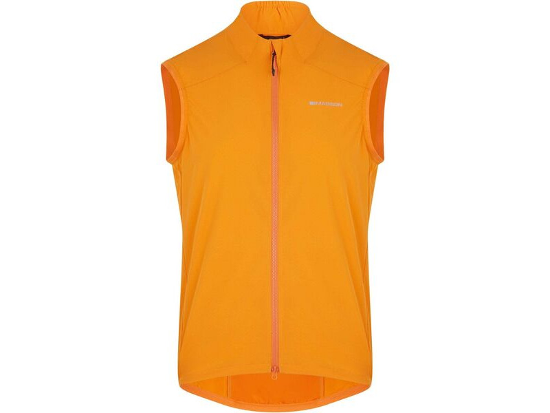 MADISON Freewheel Windproof Packable Gilet - men's - mango orange click to zoom image