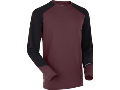 MADISON Flux Men's Long Sleeve Trail Jersey, fig red / black click to zoom image